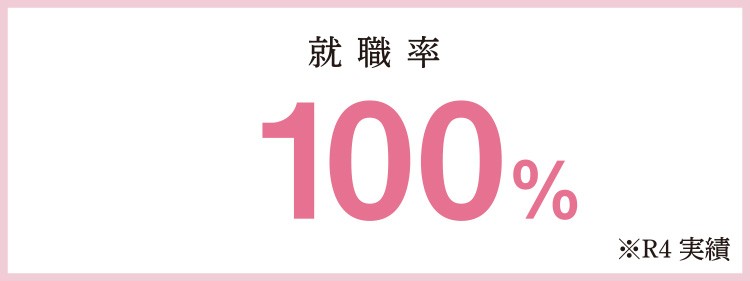 就職率　100％（※R4実績）